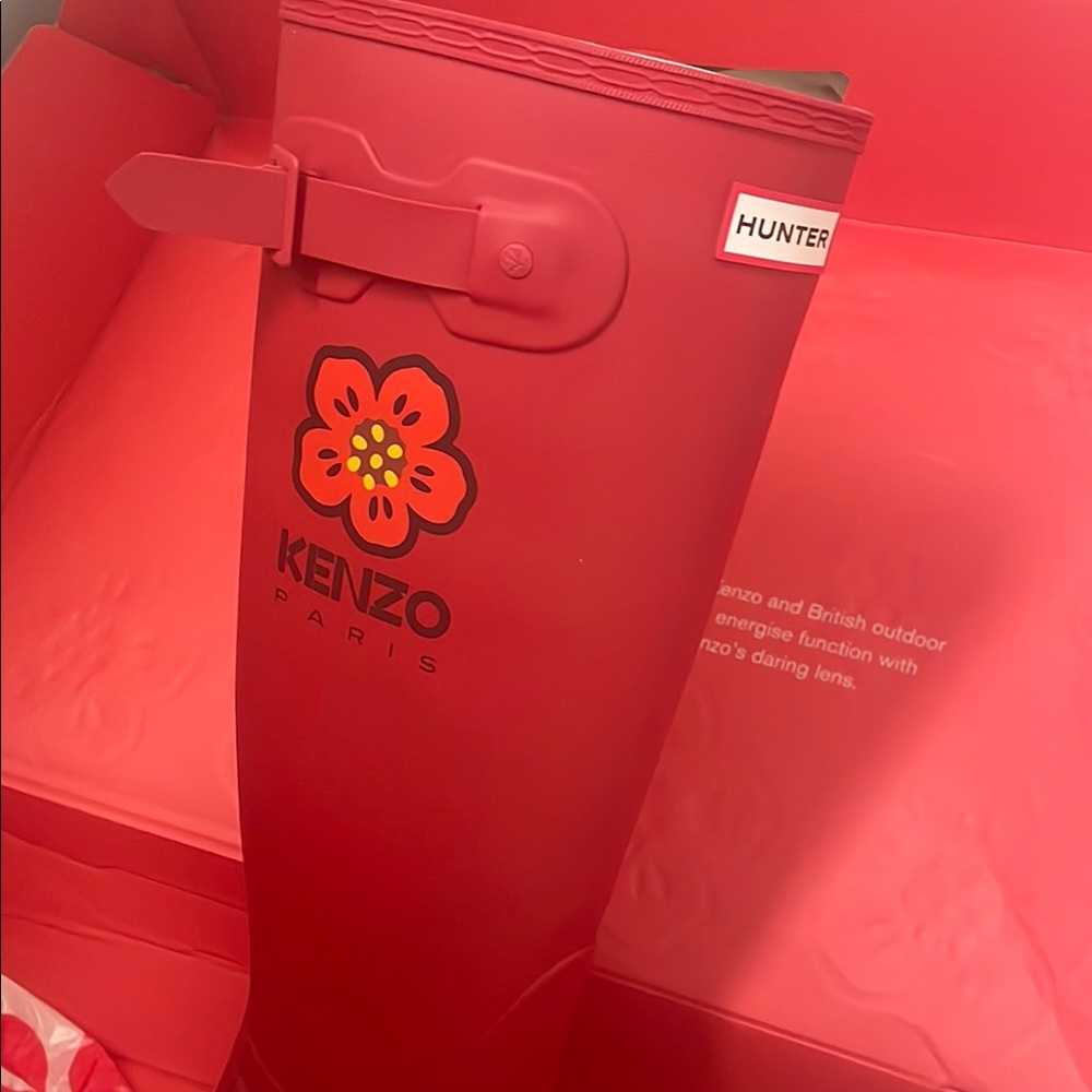 Hunter x Kenzo Red Rain Boots